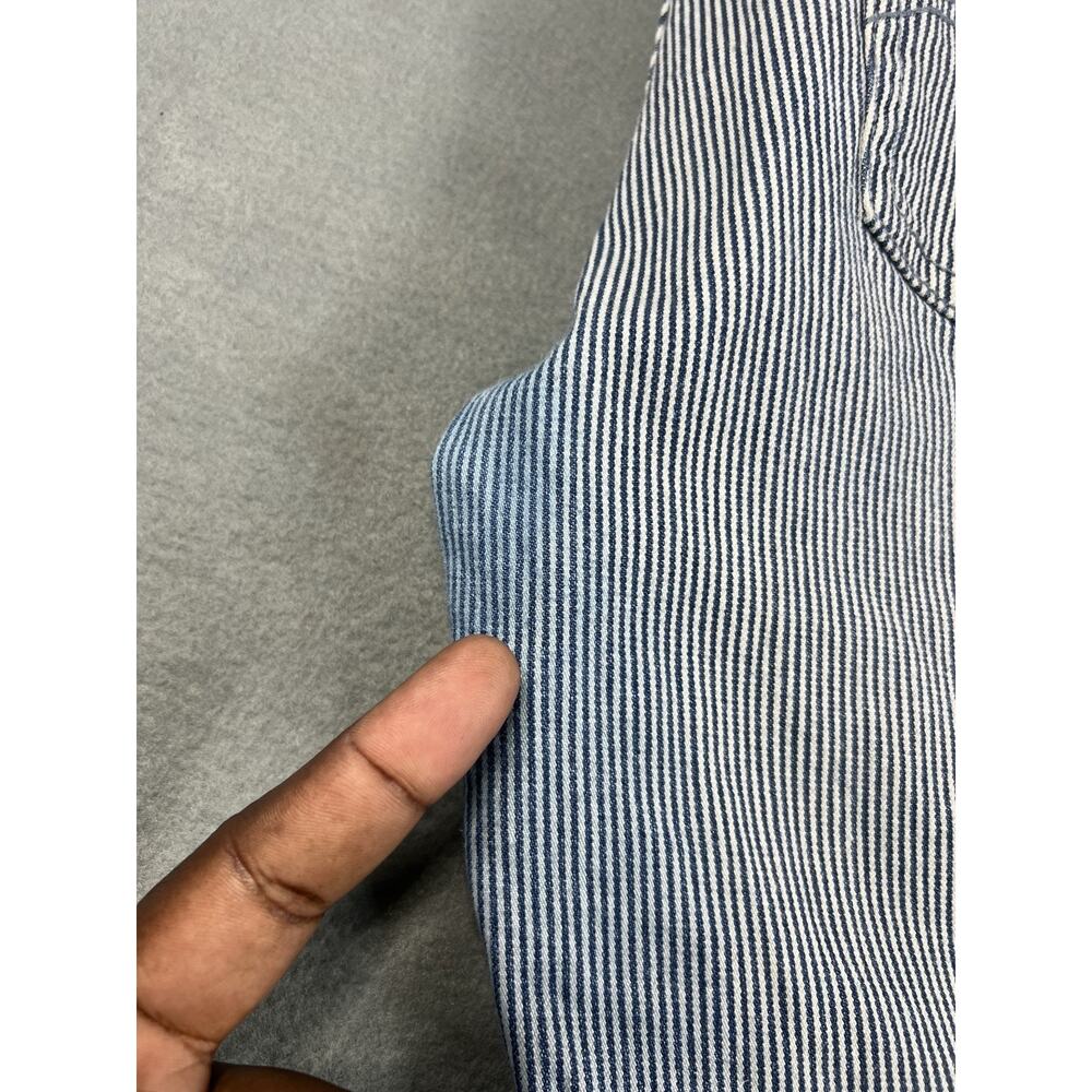 Levi's Women's 524 Too Superlow Jean Size 13M 31x32 Blue White Striped Y2K Style - Picture 5 of 12